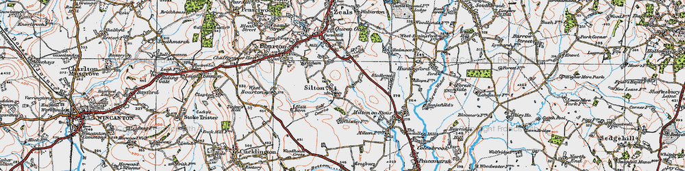 Old map of Silton in 1919