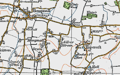 Old map of Silver Green in 1921