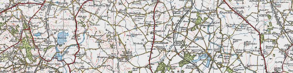 Old map of Silver Street in 1921