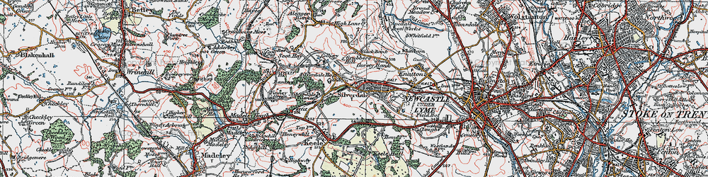 Old map of Silverdale in 1921