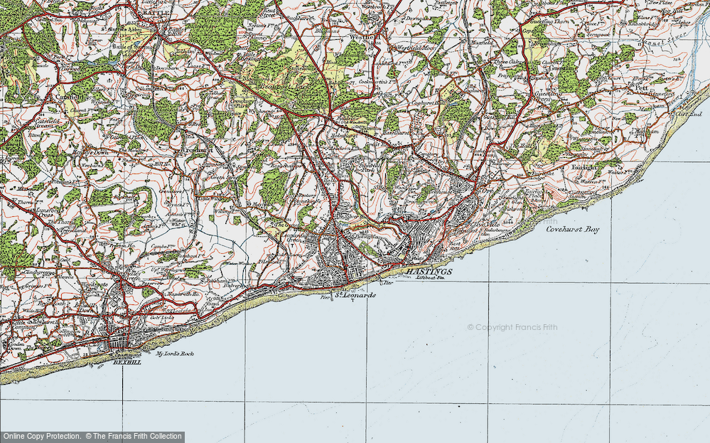 Old Map of Silverhill, 1921 in 1921