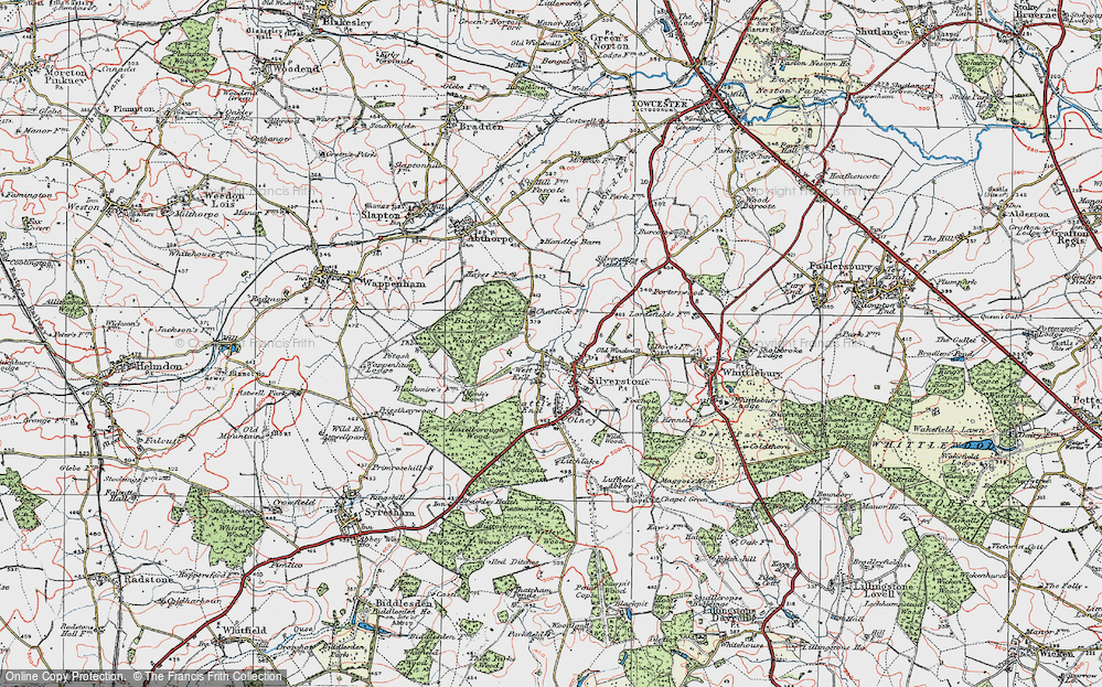 Old Map of Silverstone, 1919 in 1919