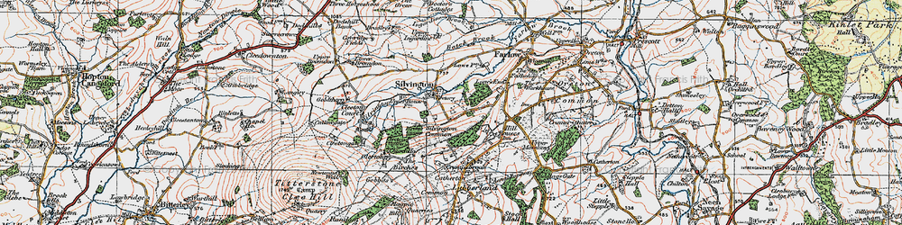 Old map of Batch Brook in 1921