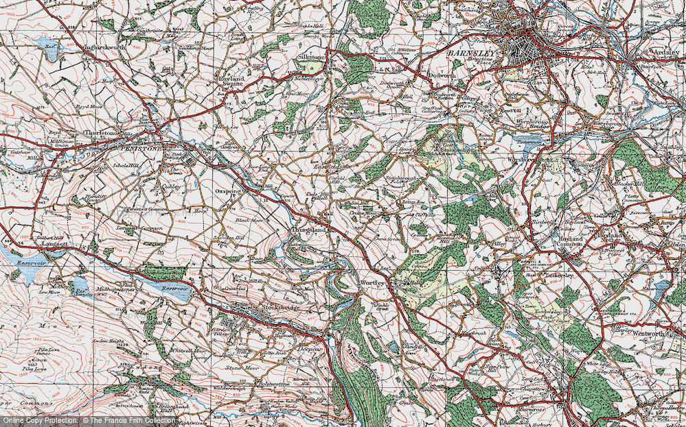 Old Map of Sim Hill, 1924 in 1924