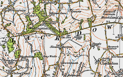 Old map of Whitehams in 1919