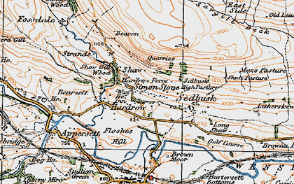 Old map of Simonstone in 1925