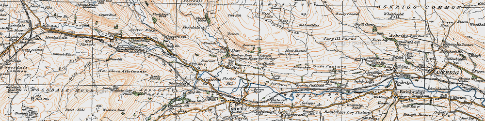 Old map of Simonstone in 1925