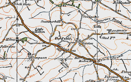 Old map of Simpson Cross in 1922