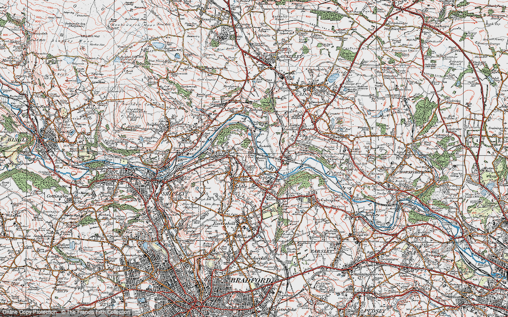 Old Map of Simpson Green, 1925 in 1925