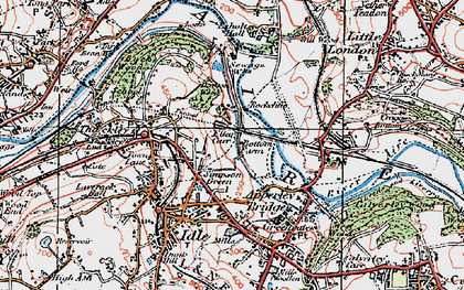 Old map of Simpson Green in 1925