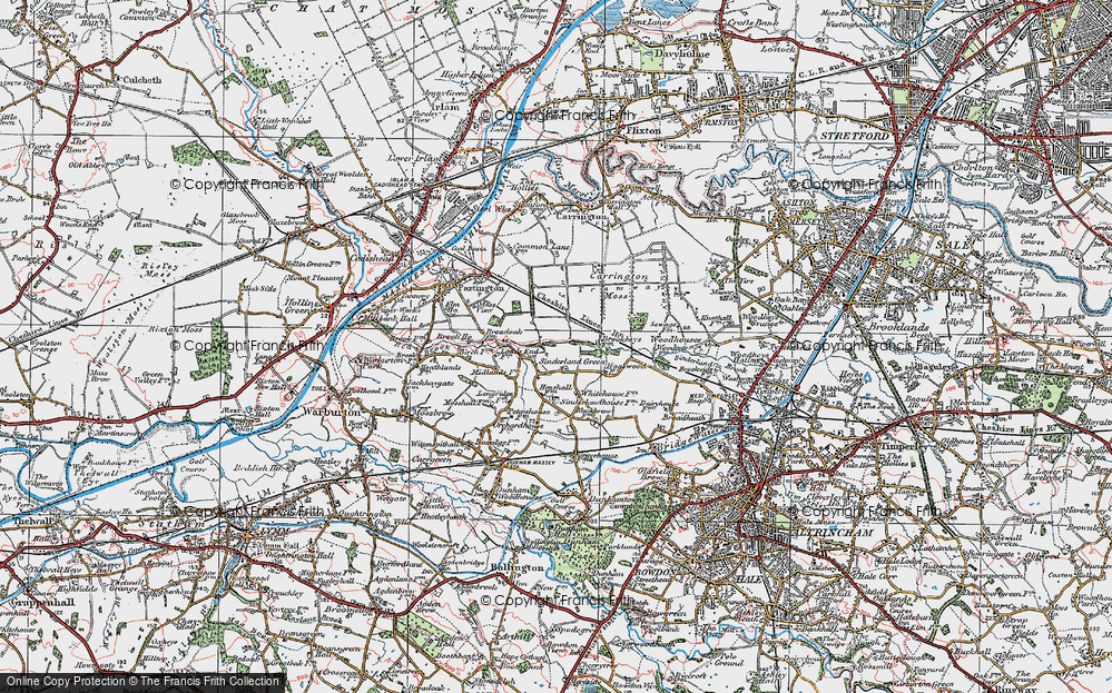 Old Map of Sinderland Green, 1923 in 1923