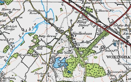 Old map of Bear Wood Lake in 1919