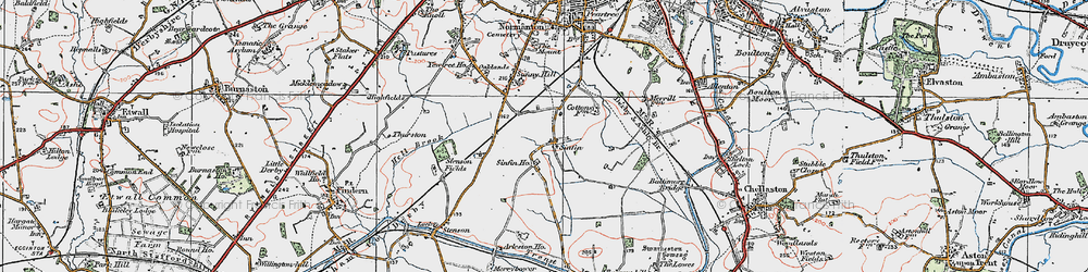 Old map of Sinfin in 1921