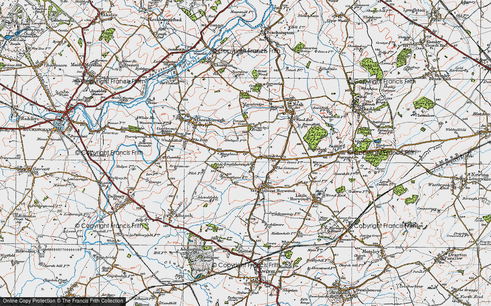 Old Map of Singleborough, 1919 in 1919