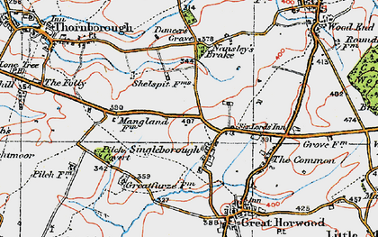 Old map of Singleborough in 1919