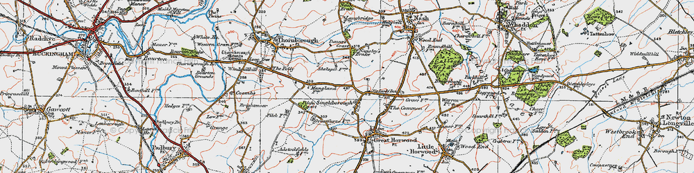 Old map of Singleborough in 1919