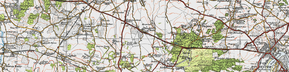 Old map of Singlewell in 1920
