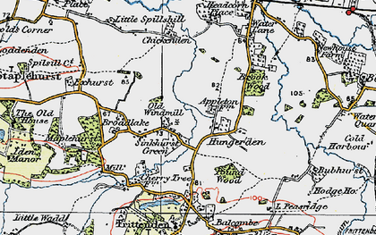 Old map of Broadlake in 1921