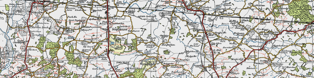 Old map of Broadlake in 1921