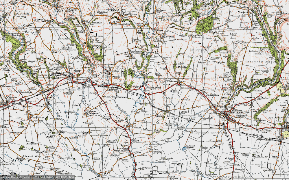 Old Map of Sinnington, 1925 in 1925