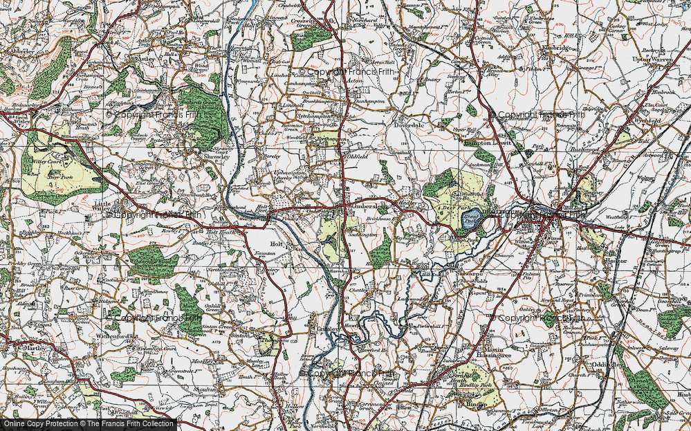 Old Map of Sinton, 1920 in 1920