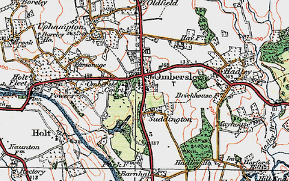 Old map of Sinton in 1920