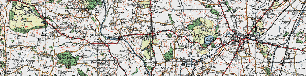 Old map of Sinton in 1920