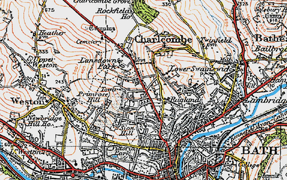 Old map of Sion Hill in 1919
