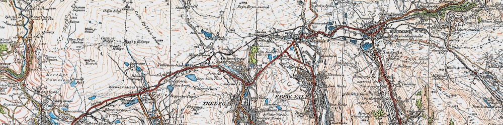 Old map of Bryn Serth in 1919