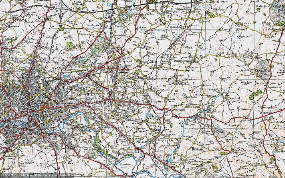 Old Map of Siston Common, 1919 in 1919