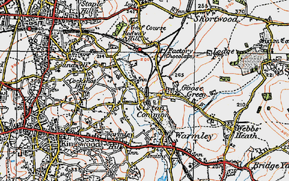 Old map of Siston Common in 1919