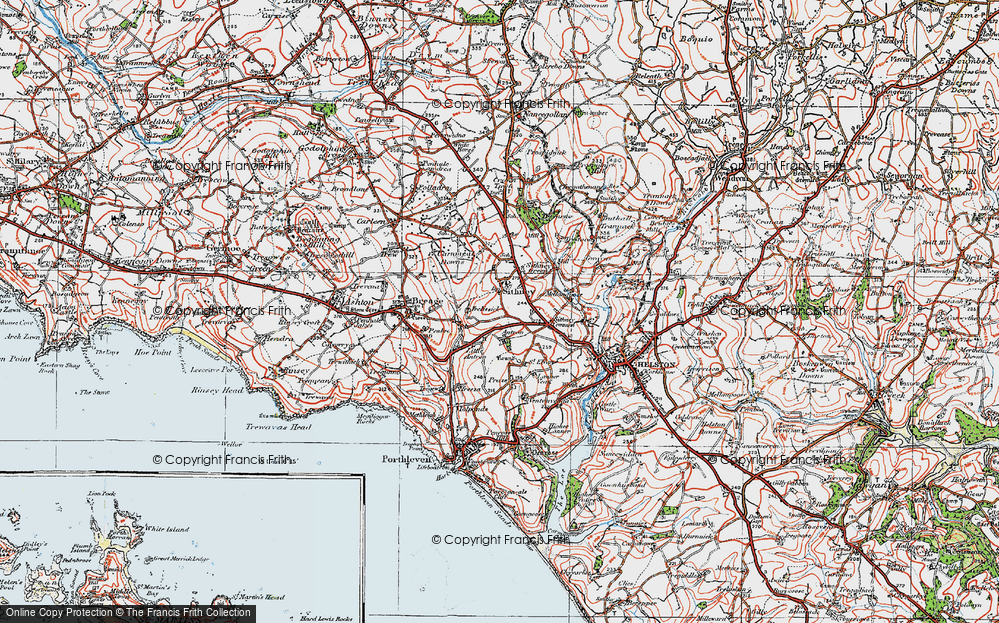 Old Map of Historic Map covering Antron in 1919