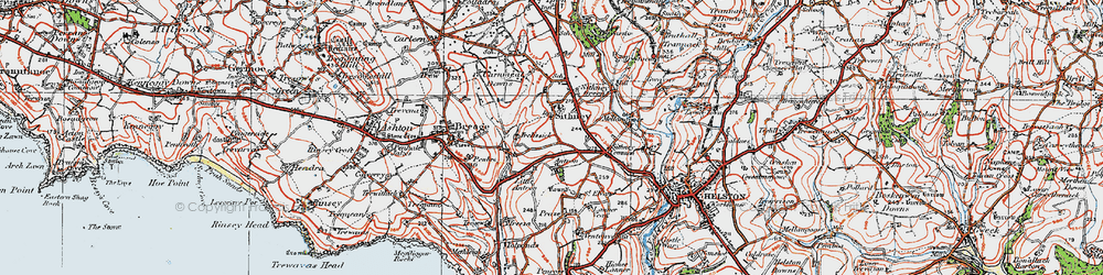 Old map of Antron in 1919