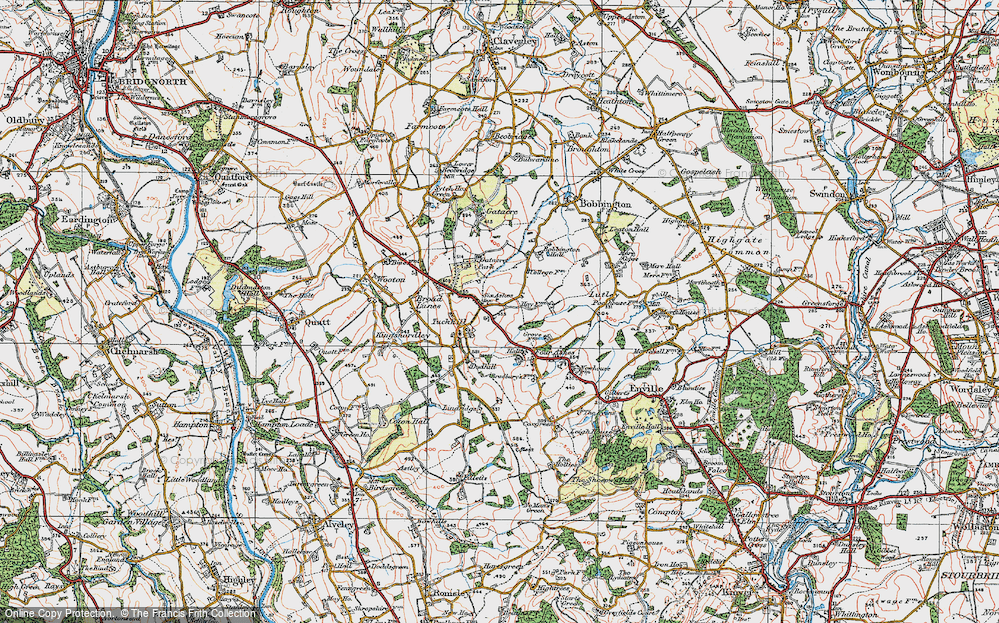 Old Map of Six Ashes, 1921 in 1921