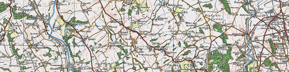Old map of Six Ashes in 1921