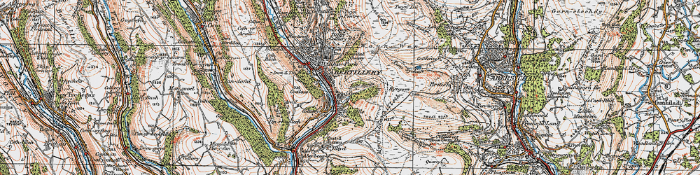 Old map of Six Bells in 1919