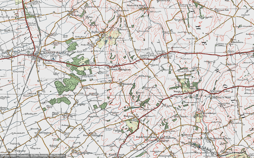 Old Map of Sixhills, 1923 in 1923