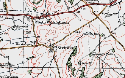 Old map of Sixhills in 1923