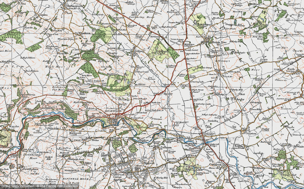 Old Map of Historic Map covering Barnacres in 1925