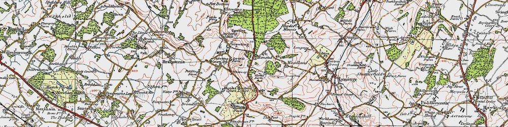 Old map of Skeete in 1920