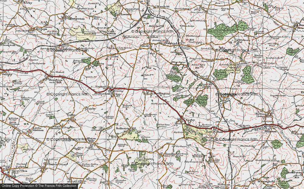 Old Map of Skeffington, 1921 in 1921