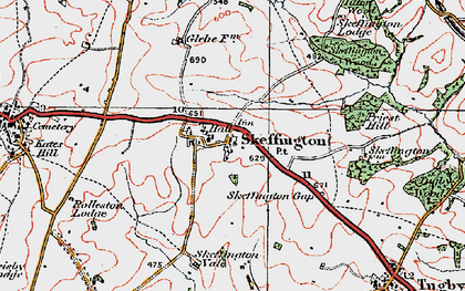 Old map of Skeffington in 1921