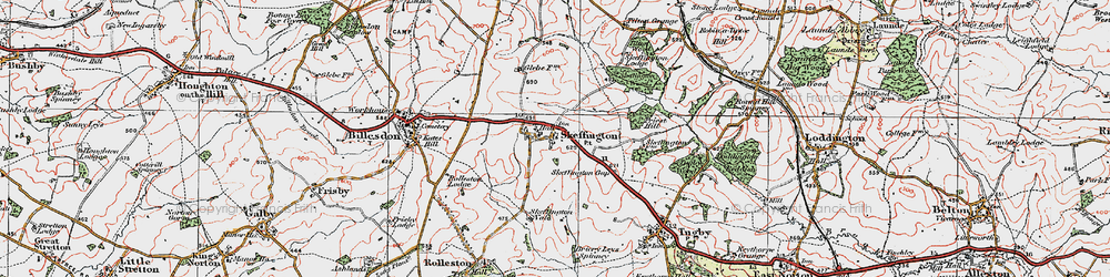Old map of Skeffington in 1921