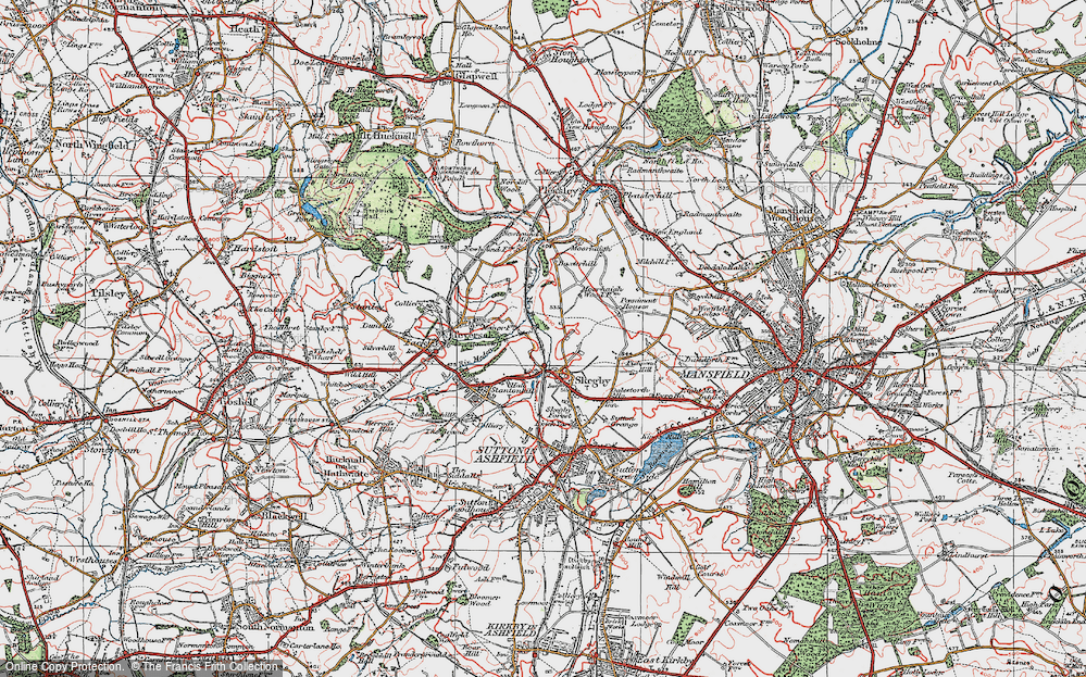 Old Map of Historic Map covering Baxterhill in 1923