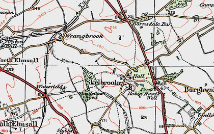 Old map of Skelbrooke in 1923