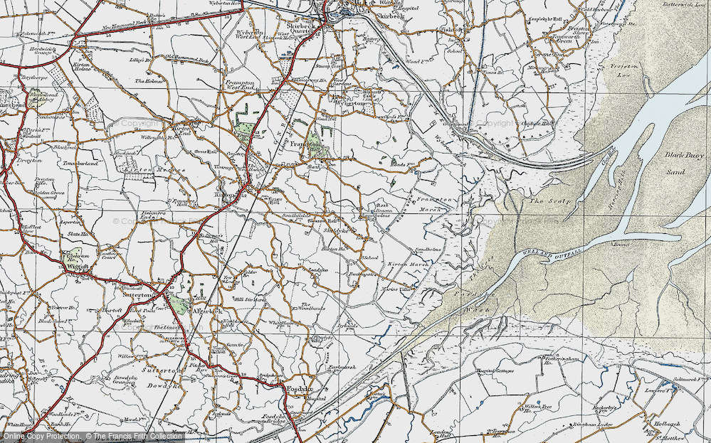 Old Map of Skeldyke, 1922 in 1922