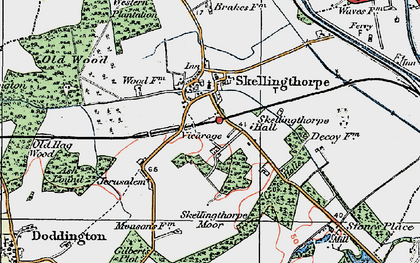 Old map of Burton Waters in 1923