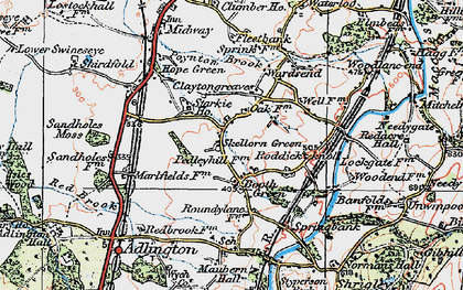 Old map of Skellorn Green in 1923