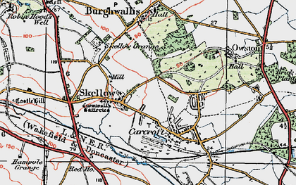 Old map of Skellow in 1923