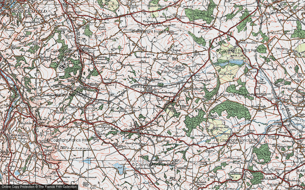 Old Map of Skelmanthorpe, 1924 in 1924